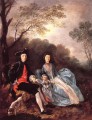 Retrato del artista con su esposa e hija Thomas Gainsborough